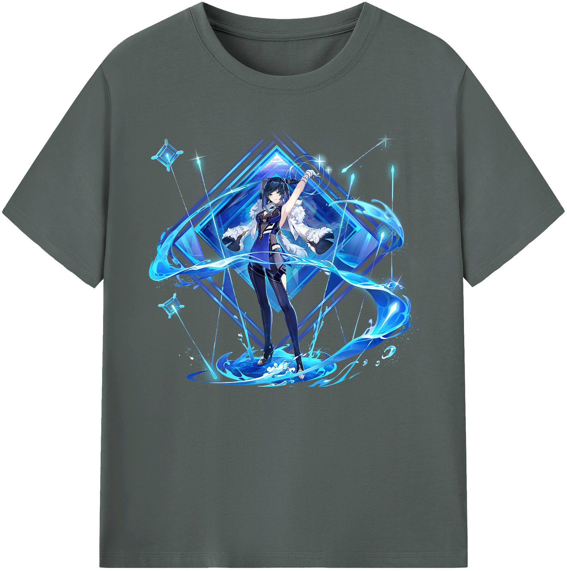 げんし神 夜兰 やらん genshin Yaran 綿100％ メンズ半袖Tシャツ｜肌触りやわらか＆通気性